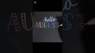Hello August Calligraphy on Black Paper ✍️ | Easy Lettering for Beginners #shorts #calligraphy