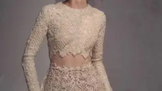 Beige embroidered dress - Ashi Studio FW - 2016/2017