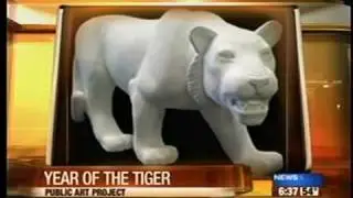 Tiger sculptures to celebrate lunar Chinese year