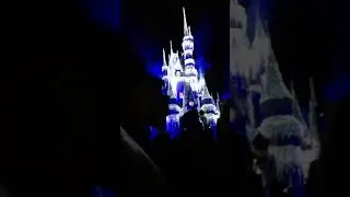 Walt Disney World 2017 Christmas Party: Lighting of the Castle.