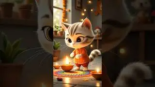 Cute Cat 🐾 😻 Lighting Diya 🪔 | Thumak Thumak ( Jutti Meri )