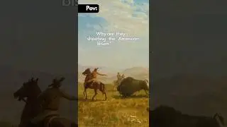 bisons shot..A Tragic painting #art #painting #nativeamerican #history #arthistoryfacts