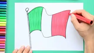 Как нарисовать национальный флаг Италии