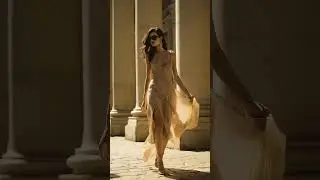💖 Beige Geometric Pattern Dress | GlamHarmony