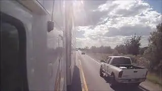 Rear mirror view of US-40 E from Utah to Colorado in 2015-08-09