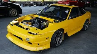 Nissan 200SX ห้องเครื่องงามๆ Sr20 ฝาดำหลังหัก สเต็ปดำทองจาก อู่ ช่างอาท : รถซิ่งไทยแลนด์