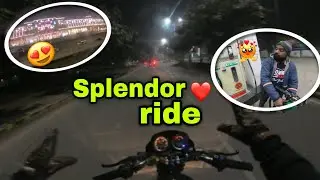 Night hyper ride in Splendor 🤭in 2026 | New Hero Splendor + Ride | 🚀🔥#expression #motovlog #splendor
