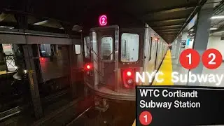 1 and 2 train action at World Trade Center Cortlandt