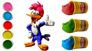 DIY How to Make Woody Woodpecker Clay Miniature | DIY Polymer Clay set tutorial