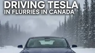 FULL QUADCAM POV: Driving Tesla in a Canadian Snowstorm 🌨️ (Teslacam Footage)