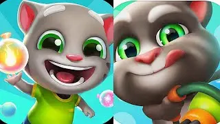 Talking Tom Bubble warrior vs Talking Tom wilderness Party Gameplay Android ios