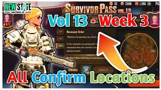 PUBG NEW STATE - VOL 13 - WEEK 3 - STORY MISSIONS ALL LOCATIONS #pubgnewstate #newstatemobile