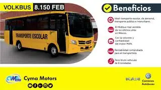 Volkbus🚌 8.150 FEB, ideal como transporte escolar.