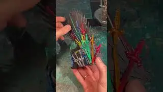 Making a miniature Iron Throne from Game of Thrones!!! #ironthrone #gameofthrones #miniaturetiktok #