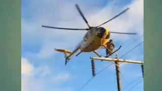 high voltage line repair by helicopter #shorts 😳😇👍
