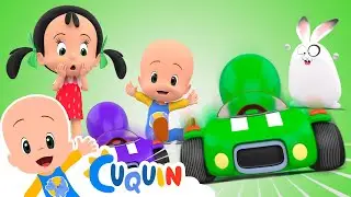 Ready? Set? Go balloon car race | Surprise Eggs with the crazy Hen | Cleo & Cuquin | Kids