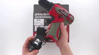 Дрель-шуруповерт аккумуляторная MasterMan, 12В, бытовая, 720 оборотов/мин, регулировка оборотов