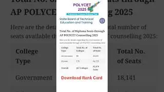 POLYCET Counseling Dates 2025