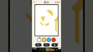 ERASE - coloring puzzle game. EASY. Stage 6. Walkthrough.