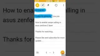 How to enable swipe calling in asus zenfone 2 laser ||720 full HD||