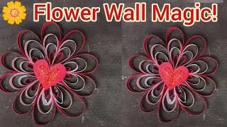💖 DIY Heart Wall Hanging | Creative Paper Flower Craft for Home Decoration Step by Step 