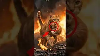 A Mother Cat Died Saving Her Baby From a Burning House -#shorts  #moralstory #kindness