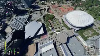 Microsoft Flight Simulator 2020 Atlanta Falcons Georgia Dome Mercedes Benz Stadium flyover RTX 2070
