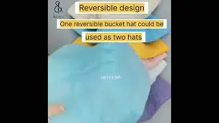 Daisy Sunflower Embroidered Unisex foldable cotton Reversible Bucket Hat