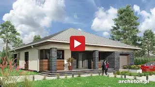 Projekt domu Ajaks - archeton.pl - parterowy 156,4 m2