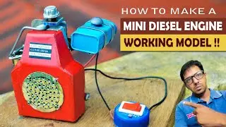 HOW TO MAKE A DIESEL ENGINE MODEL AT HOME | SCALE MODEL ENGINE