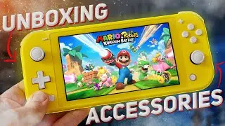 Распаковка New Nintendo Switch Lite Yellow (Unboxing & Accessories and Setup)