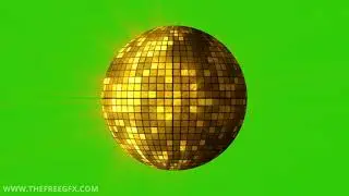 FREE HD Green Screen GOLD MIRROR BALL