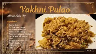 Yakhni Pulao Recipe | Chicken Yakhni Pulao | Aromatic One Pot Rice Dish#recipe #abhinainidhivlog 