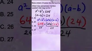 Beza 2 Kuasa Dua Sempurna #shorts #matematik #math #malaysia #tingkatan2 #form2