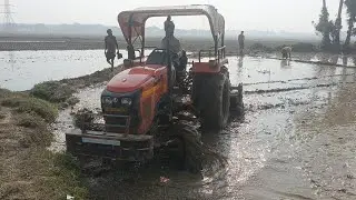 Kubota fwd tractar new mud farming video