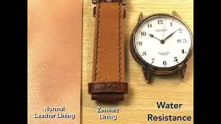 LettersLeather Water Resistance Test on Zermatt Leather Lining | Custom Leather Watch Strap