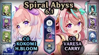 I Beat the NEW Spiral Abyss with C0 Kokomi & Varesa Teams: NO Nod-Krai Chars! | Genshin Impact 6.1