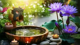 Healing Lotus Night Sounds for Inner Peace | Calm Moon Garden Ambience for Stress Relief | #relaxing