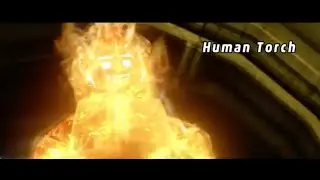 Lego Human Torch/Johnny Storm scenes
