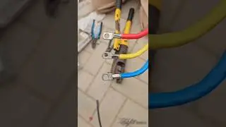 Lug crimping #db #electrician #db15 #electrical #electric #electricity #panel #panelwiring #mccb