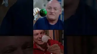2 Astronauts Dissolve Effervescent Tablets in Floating Water Droplets! | Zero Gravity  Experiment