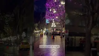 Vancouver at night. #vancouver #canadavlog #vancity #tour #light #skycrapers