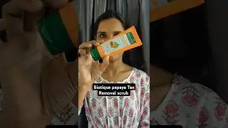 Biotique bio papaya Tan removal scrub review #aasakooda #shorts #skincare #biotique #youtubeshorts