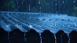 Rain Sounds for Sleeping - ASMR Loud Rain On Tin Roof for Deep Night Sleep & Calm Anxiety