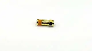 F-Kompressionsstecker F Stecker 7mm Vollmetall vergoldet Rot