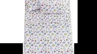 JSD Galaxy Kids Printed Sheet Set Twin, Soft Microfiber Fitted Sheet Deep Pocket 3 Piece, Cozy Wrin