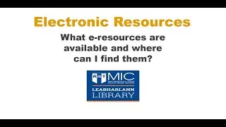 Electronic Resources