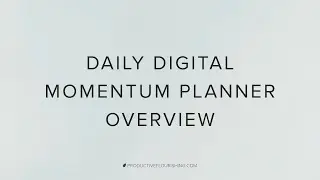 The Daily Digital Momentum Planner