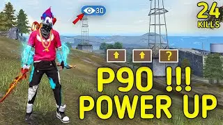SOLO VS SQUAD || P90 POWER'S UP😱!!! MOST AGGRESSIVE & UNDERRATED GUN IN FF🔥|| 99% HEADSHOT INTEL I5