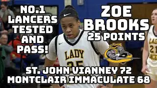St. John Vianney 72 Montclair Immaculate 68 | Girls Basketball | Zoe Brooks 25 points